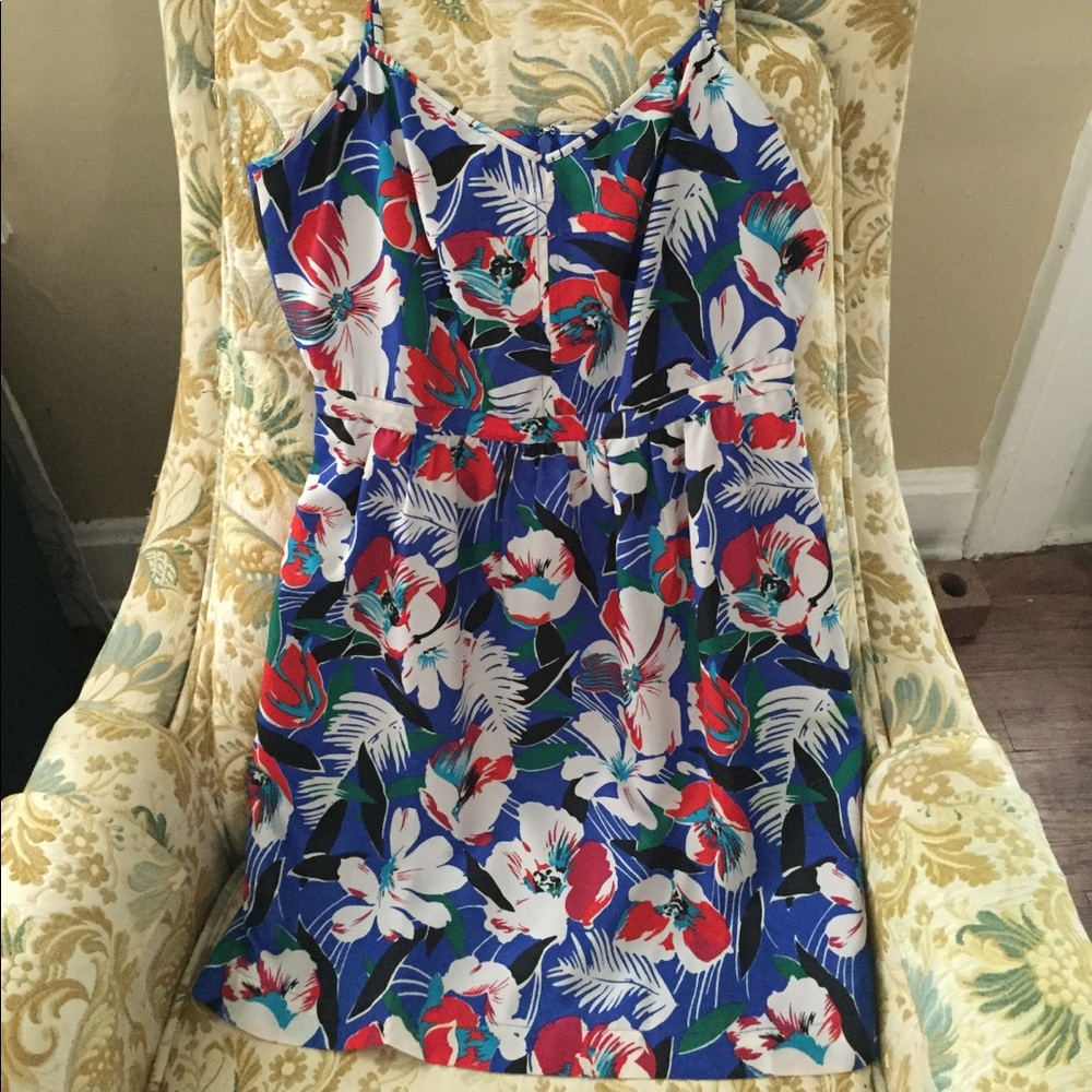 J Crew tropical floral print dress
